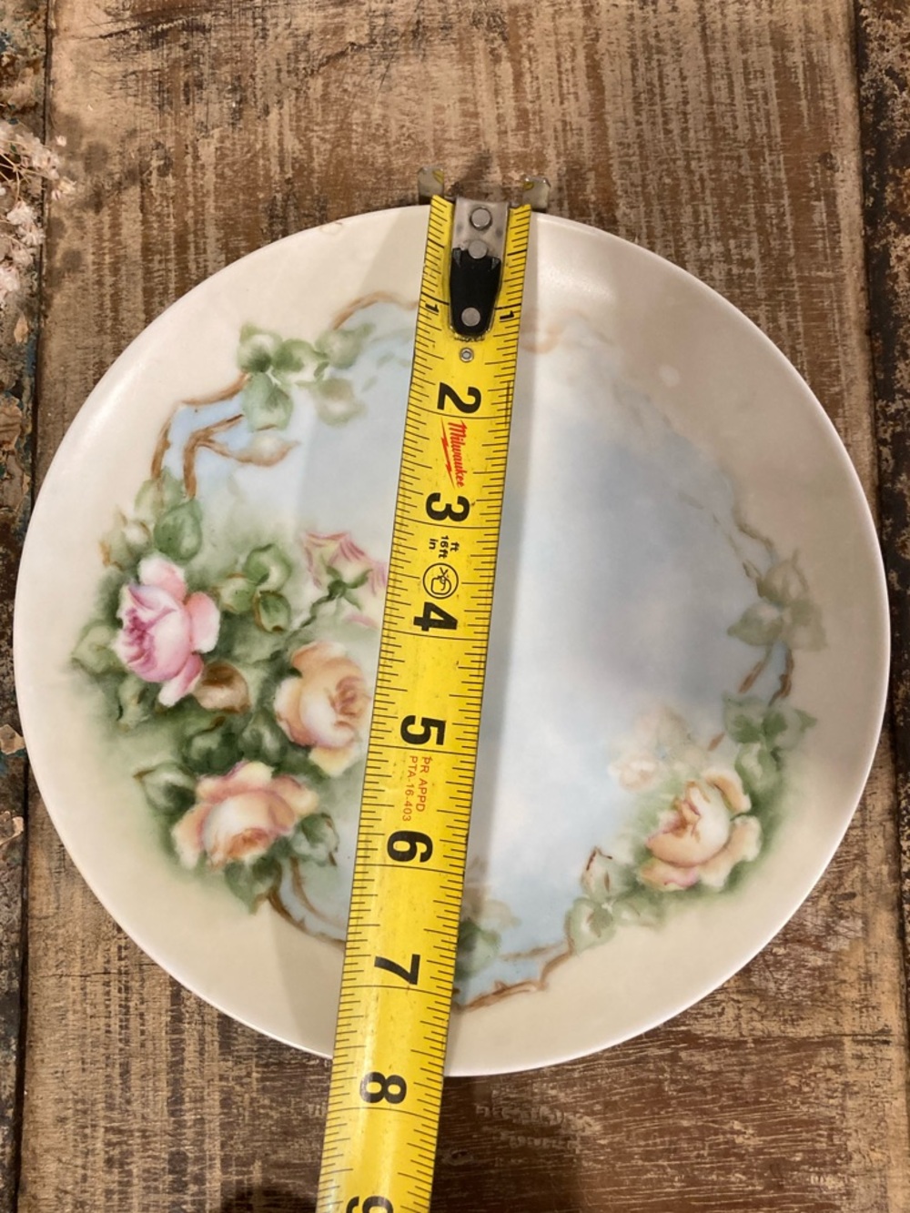 FL Bavaria Floral Ceramic Decorative Plate Pink Roses Vintage Cottagecore - Picture 9 of 11